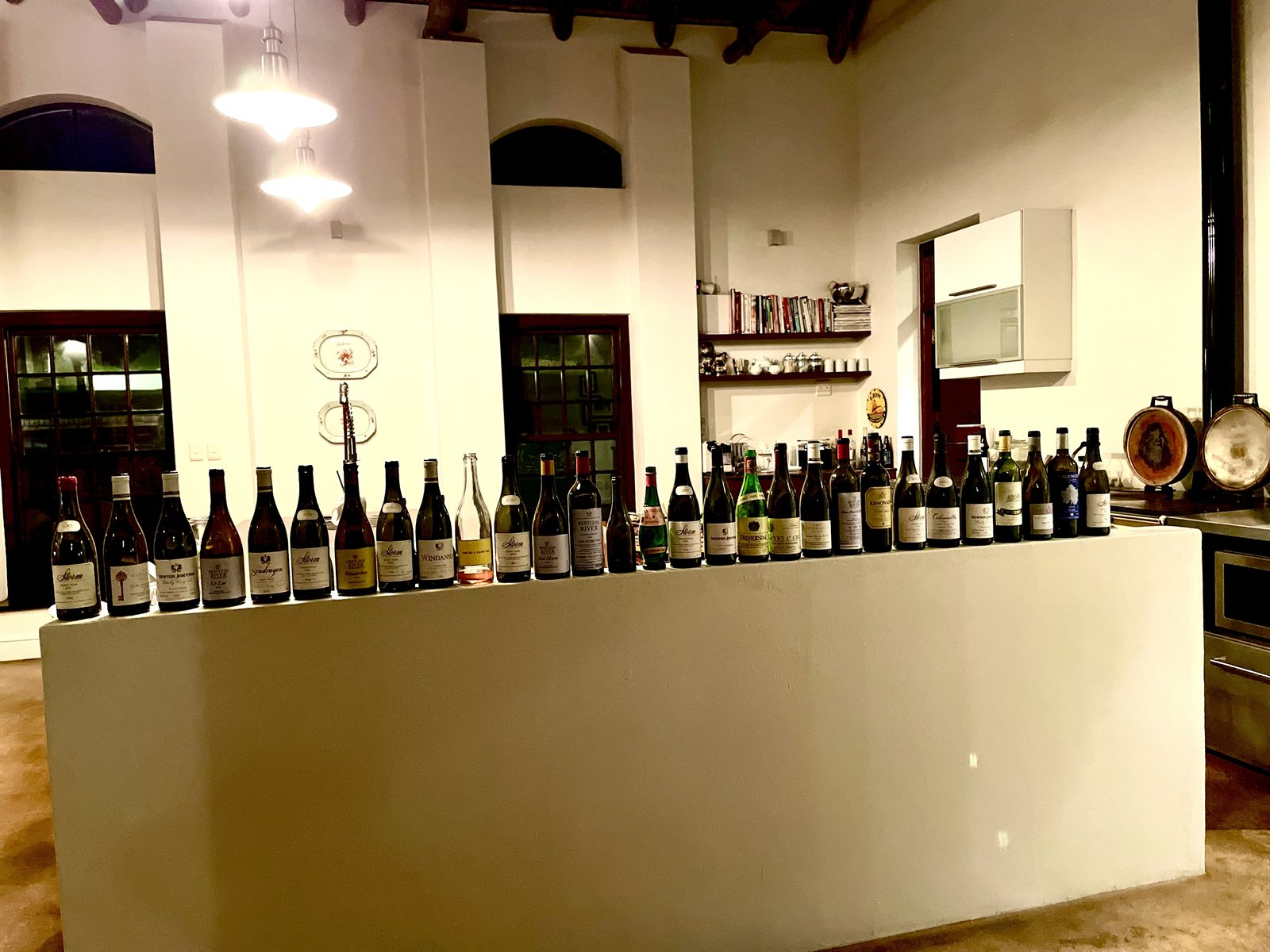 Bottles opened during the Aurelia tasting in the Hemel-en-Aarde